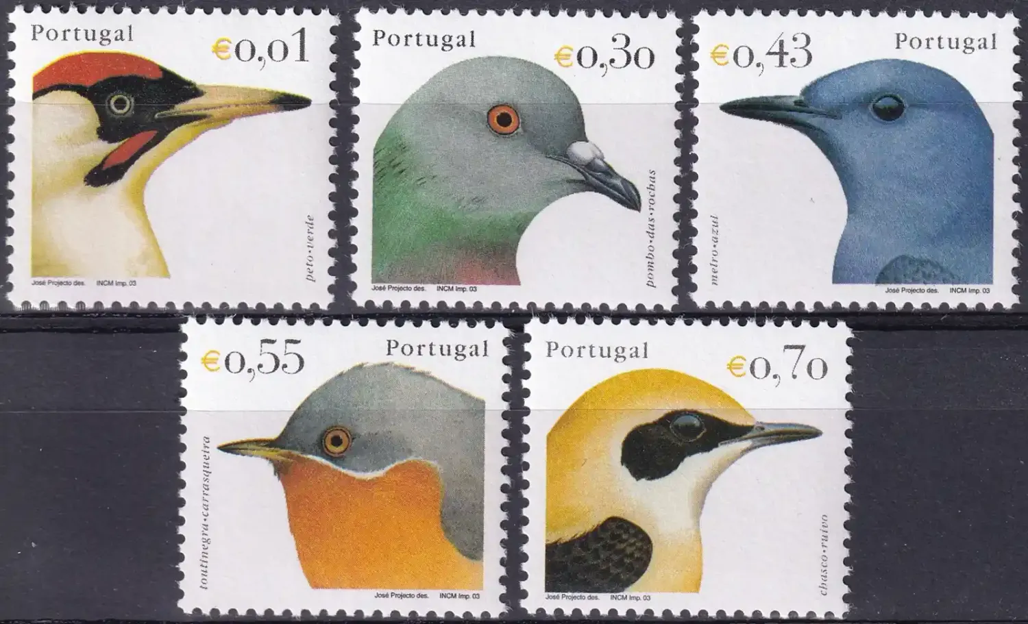 Portugal 2003 Native Birds (5v). MNH**