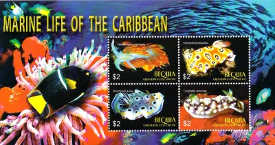 Bequia 2005 Marine Life of the Caribbean (ss/4v). MNH(**) Bequia 2005 Marine Life of the Caribbean (ss/4v). MNH(**)