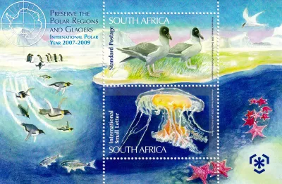 South Africa 2009 International Polar Year, Birds, Marine Life (ss/2v). MNH(**) South Africa 2009 International Polar Year, Birds, Marine Life (ss/2v). MNH(**)
