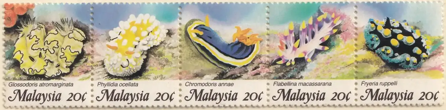 Malaysia 1988 Marine Life - Sea Slugs. MNH(**) Malaysia 1988 Marine Life - Sea Slugs. MNH(**)