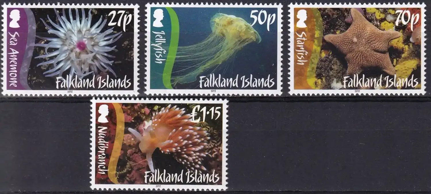 Falkland Islands 2012 Marine Life (4v. MNH(**) Falkland Islands 2012 Marine Life (4v. MNH(**)