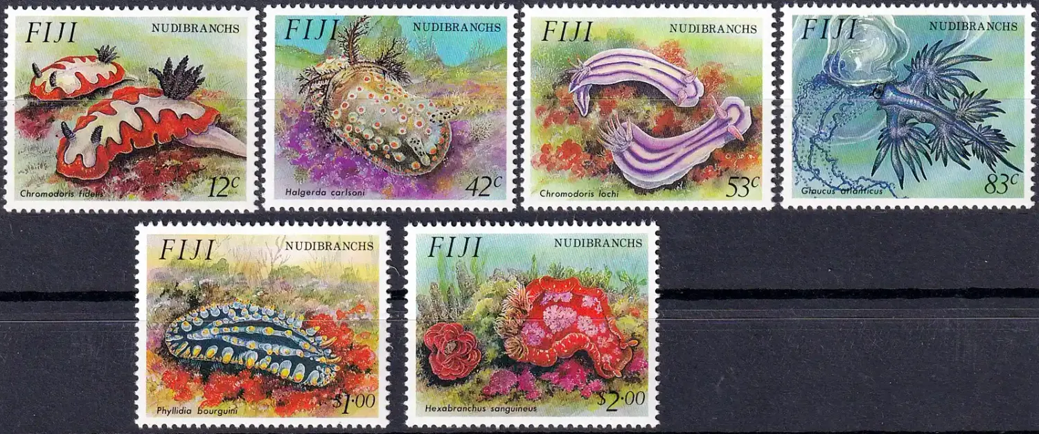 Fiji 1993 Nudibranchs, Sea Slugs (6v) MNH(**) Fiji 1993 Nudibranchs, Sea Slugs (6v) MNH(**)