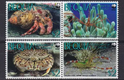 Bequia 2010 WWF - Marine Life (4v). MNH(**) Bequia 2010 WWF - Marine Life (4v). MNH(**)
