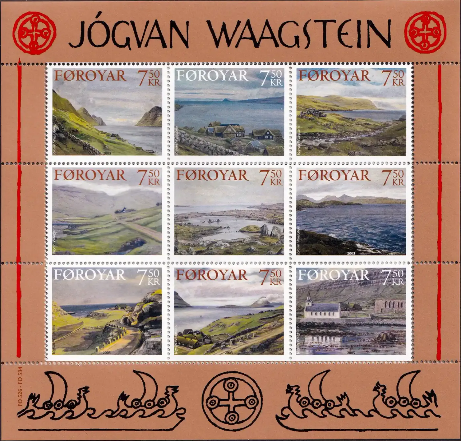 Faroe Islands 2005 Paintings by Jogvan Waagstein (ss/9v). MNH(**) Faroe Islands 2005 Paintings by Jogvan Waagstein (ss/9v). MNH(**)