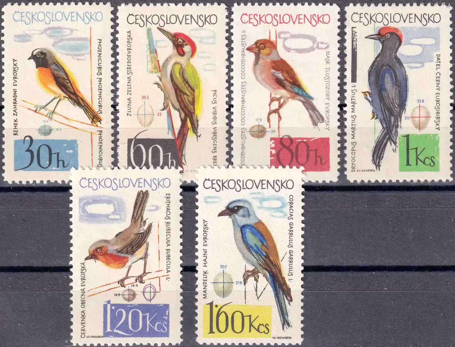 Czechoslovakia 1964 Birds (6v). MNH(**)