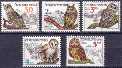Czechoslovakia 1986 Owls (5v). MNH(**) Czechoslovakia 1986 Owls (5v). MNH(**)