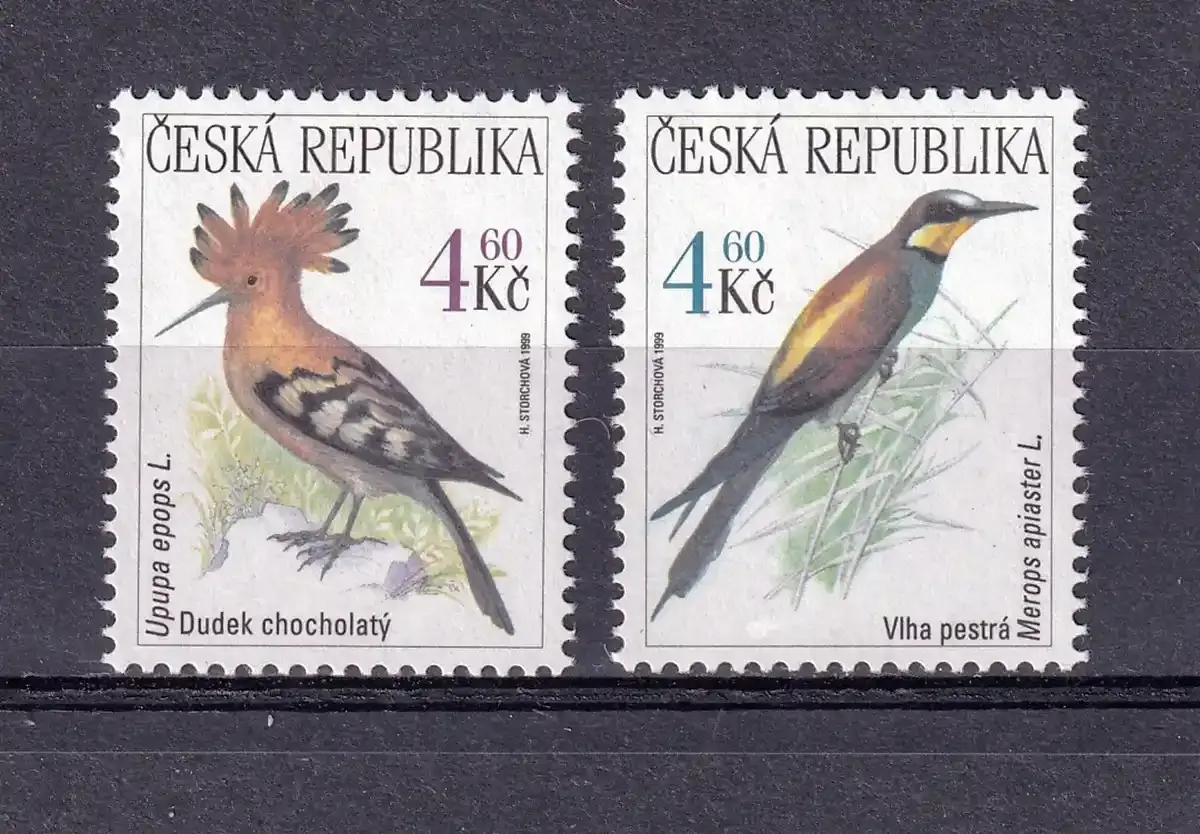 Czech Republic 1999 Endangered Animals, Birds (2v). MNH(**) Czech Republic 1999 Endangered Animals, Birds (2v). MNH(**)