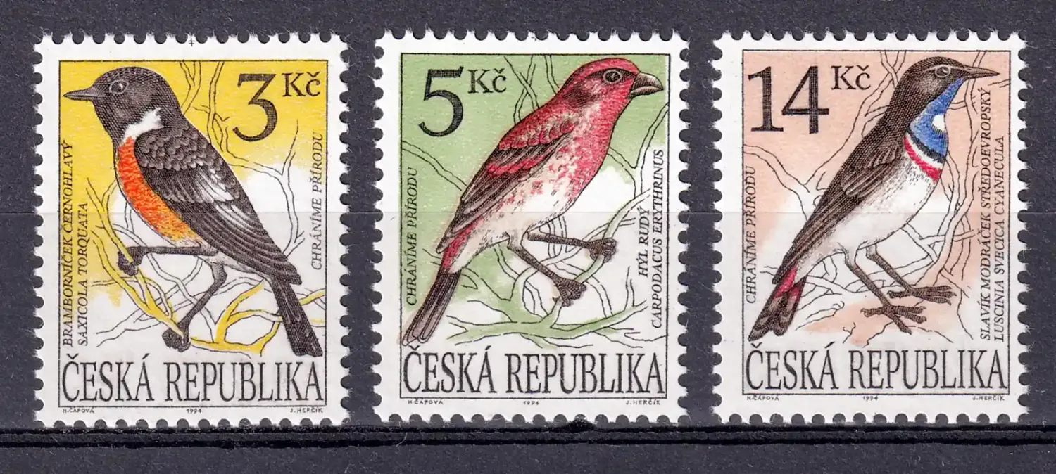 Czech Republic 1994 Nature Preservation - Songbirds (3v). MNH(**) Czech Republic 1994 Nature Preservation - Songbirds (3v). MNH(**)