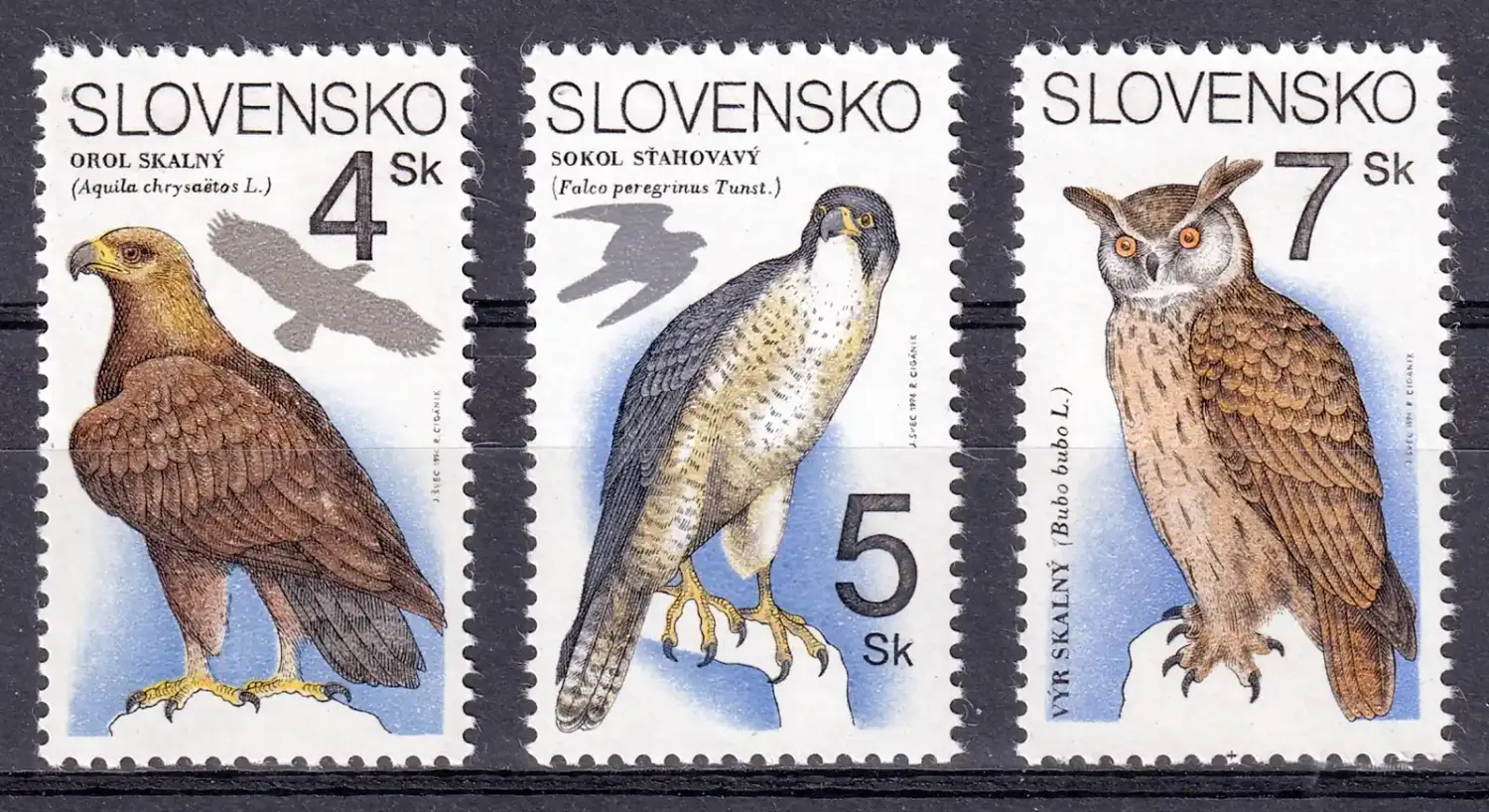 Slovakia 1994 Nature Conservation - Birds of Prey (3v). MNH(**) Slovakia 1994 Nature Conservation - Birds of Prey (3v). MNH(**)
