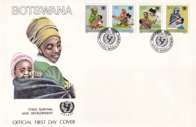 Botswana 1987 UNICEF, Child FDC Botswana 1987 UNICEF, Child FDC
