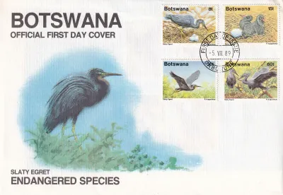 Botswana 1989 Heron/Birds- FDC Botswana 1989 Heron/Birds- FDC