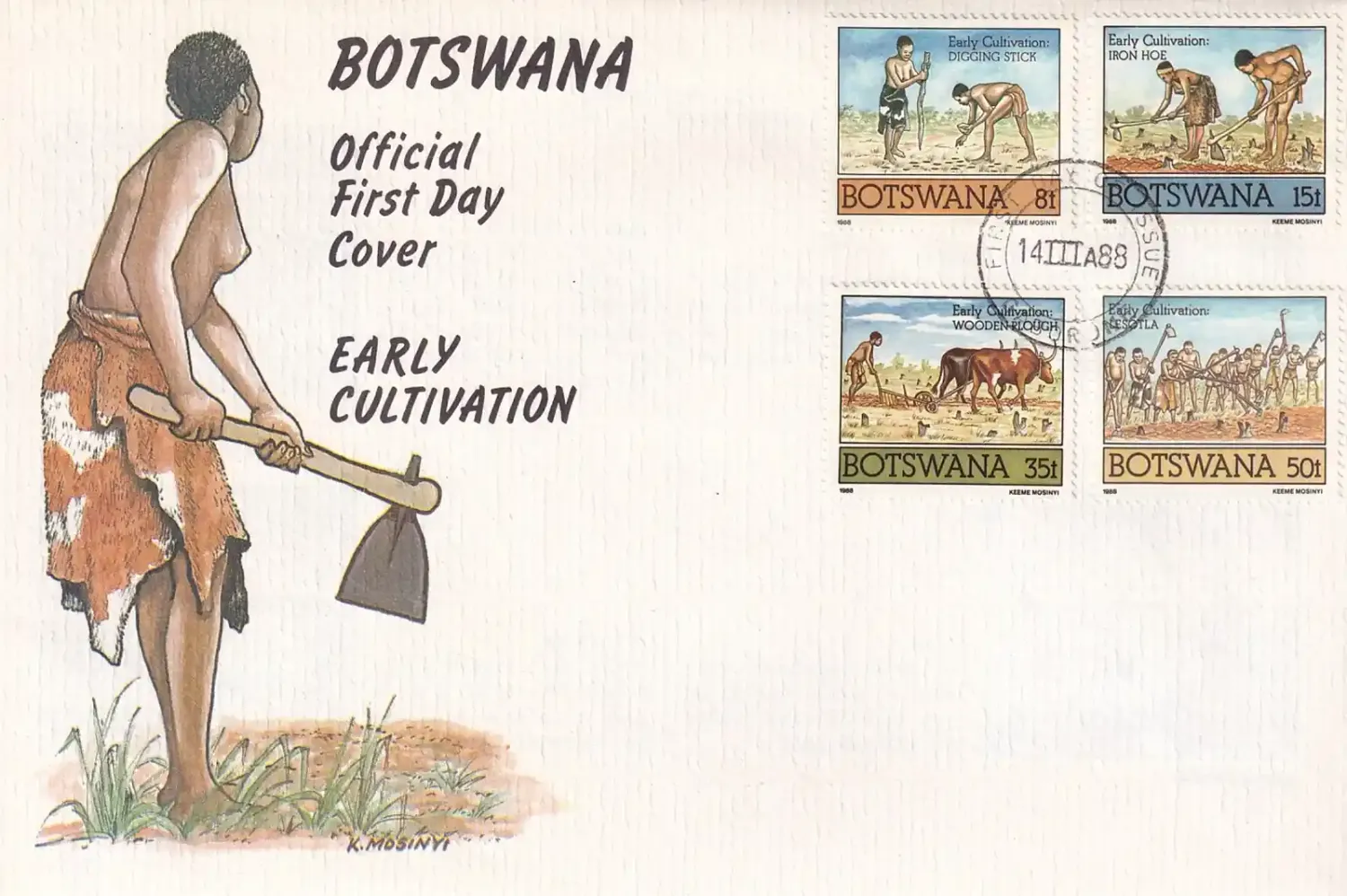 Botswana 1988 Early Cultivation-FDC