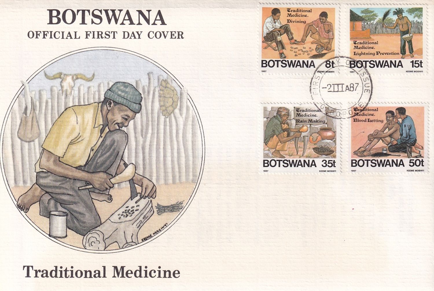 Botswana 1987 Traditional Medicine-FDC Botswana 1987 Traditional Medicine-FDC