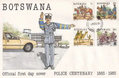 Botswana 1985 Police-FDC Botswana 1985 Police-FDC
