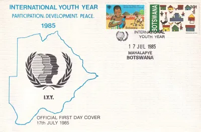 Botswana 1985 Int Youth Year-FDC Botswana 1985 Int Youth Year-FDC