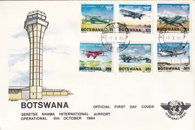 Botswana 1984 ICAO/Airplanes-FDC Botswana 1984 ICAO/Airplanes-FDC