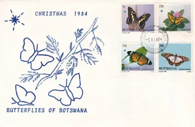 Botswana 1984 Christmas/Butterflies-FDC Botswana 1984 Christmas/Butterflies-FDC