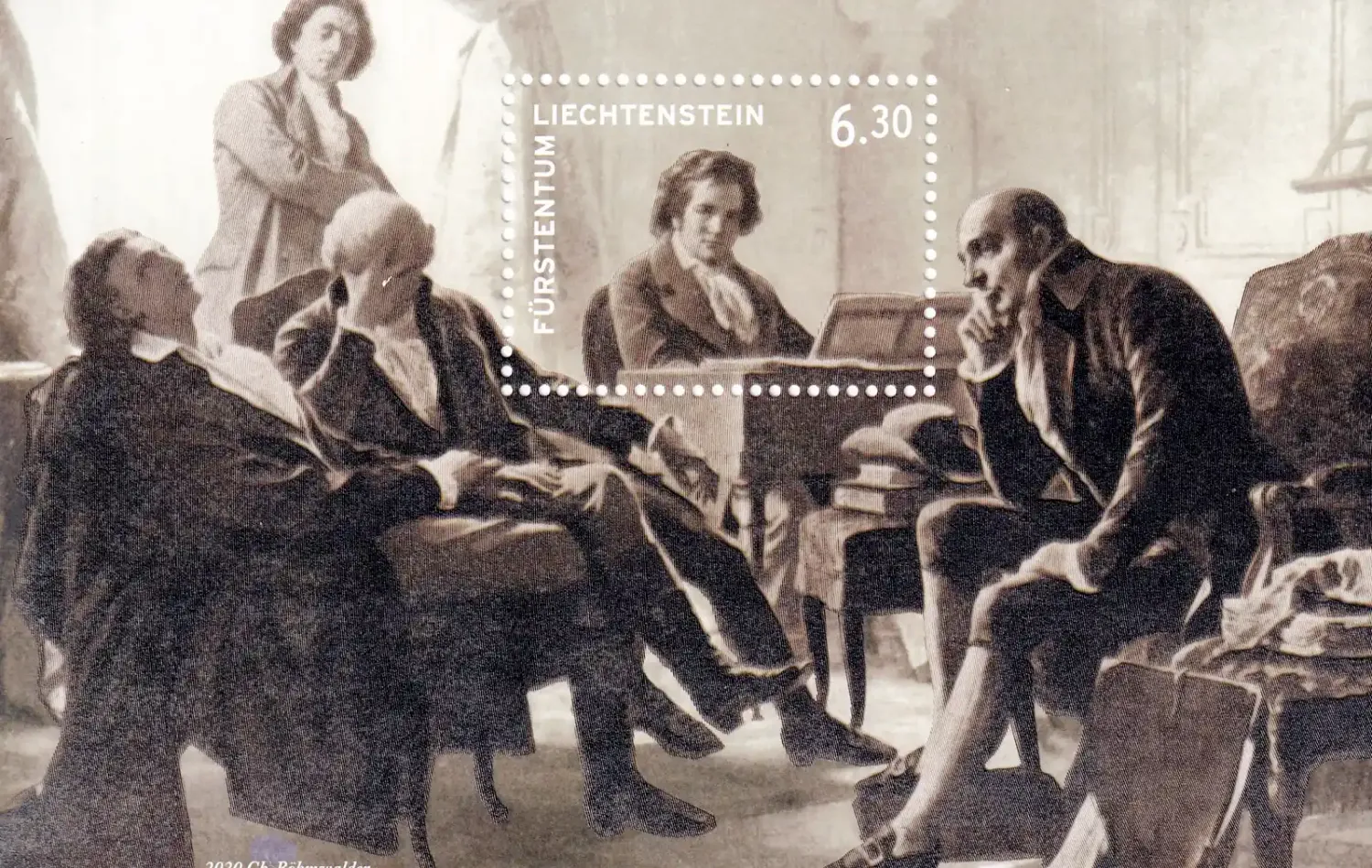 Liechtenstein 2020 The 250th Anniv of the Birth of Ludwig van Beethoven, 1770-1827 (ss/1v). MNH(**) Liechtenstein 2020 The 250th Anniv of the Birth of Ludwig van Beethoven, 1770-1827 (ss/1v). MNH(**)
