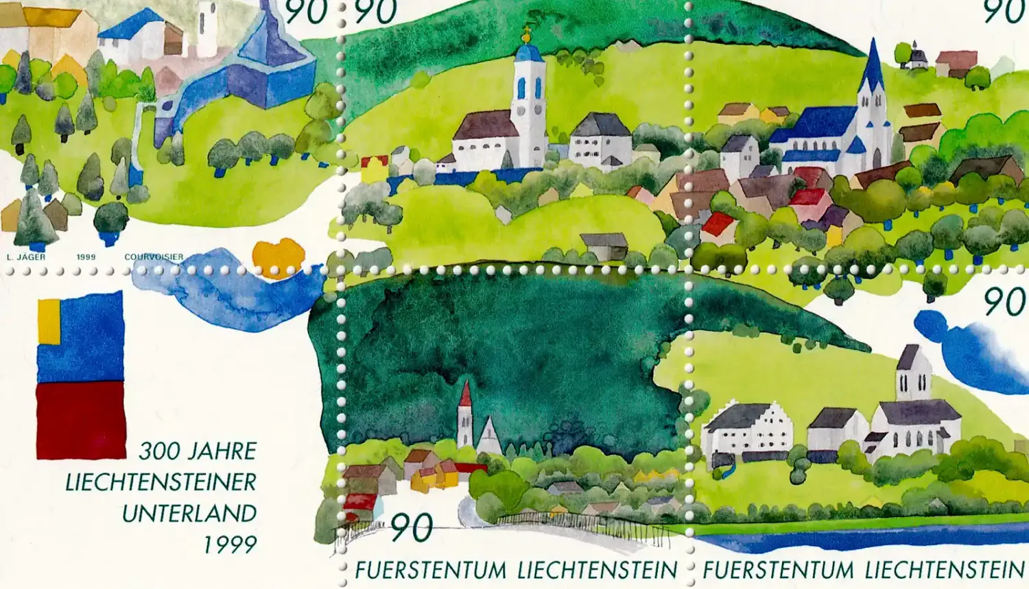 Liechtenstein 1999 - 300 Years of the Liechtenstein Lowlands (ss/5v). MNH(**) Liechtenstein 1999 - 300 Years of the Liechtenstein Lowlands (ss/5v). MNH(**)