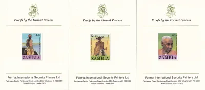 Zambia 1987 Local People (5v) "Proofs mounted on Format International Proof Cards". MNH(**) Zambia 1987 Local People (5v) "Proofs mounted on Format International Proof Cards". MNH(**)