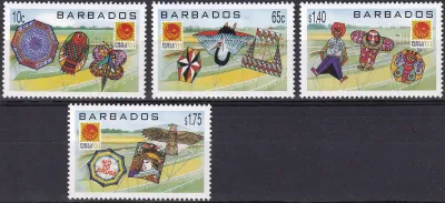 Barbados 2001 Int Stamp Exhibition "Philanippon '01" - Tokyo - Kites (4v). MNH(**) Barbados 2001 Int Stamp Exhibition "Philanippon '01" - Tokyo - Kites (4v). MNH(**)