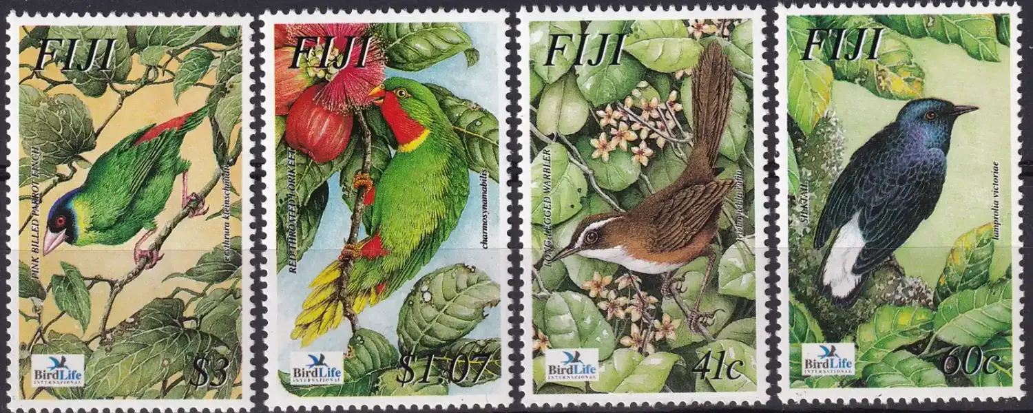 Fiji 2003: BirdLife International - Fiji's Rarest Land Birds. (4v) MNH(**) Fiji 2003: BirdLife International - Fiji's Rarest Land Birds. (4v) MNH(**)