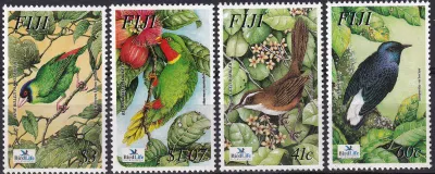 Fiji 2003: BirdLife International - Fiji's Rarest Land Birds. (4v) MNH(**) Fiji 2003: BirdLife International - Fiji's Rarest Land Birds. (4v) MNH(**)