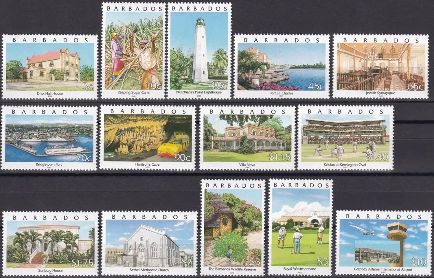 Barbados 2000 Pride of Barbados, Scenic Views (14v). MNH(**) Barbados 2000 Pride of Barbados, Scenic Views (14v). MNH(**)