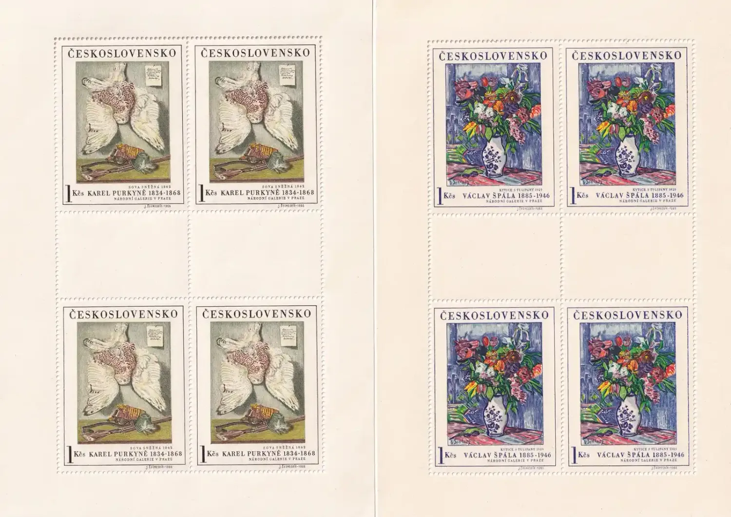Czechoslovakia 1966 Paintings from the National Gallery in Prague, Full Sheets x 5. MNH(**) Czechoslovakia 1966 Paintings from the National Gallery in Prague, Full Sheets x 5. MNH(**)