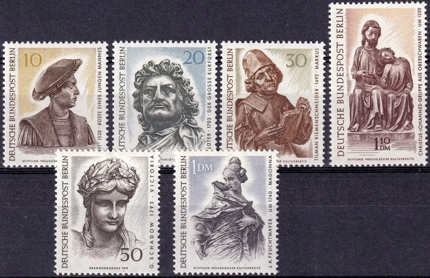 Berlin 1967 Art Treasures in Berlin (6v). MNH(**)