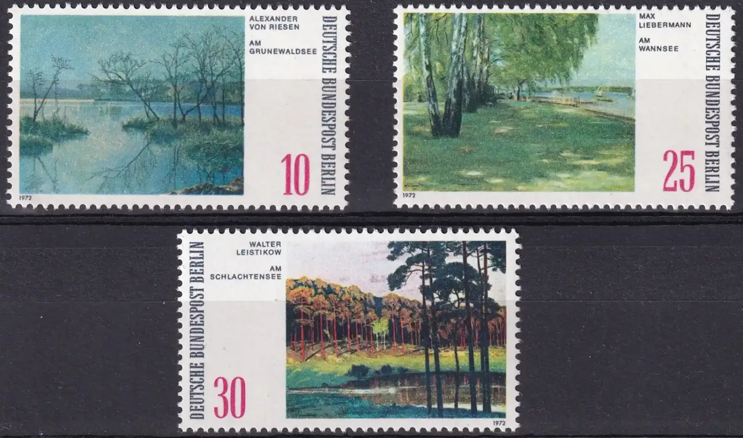 Berlin 1972 Landscapes (3v). MNH(**)