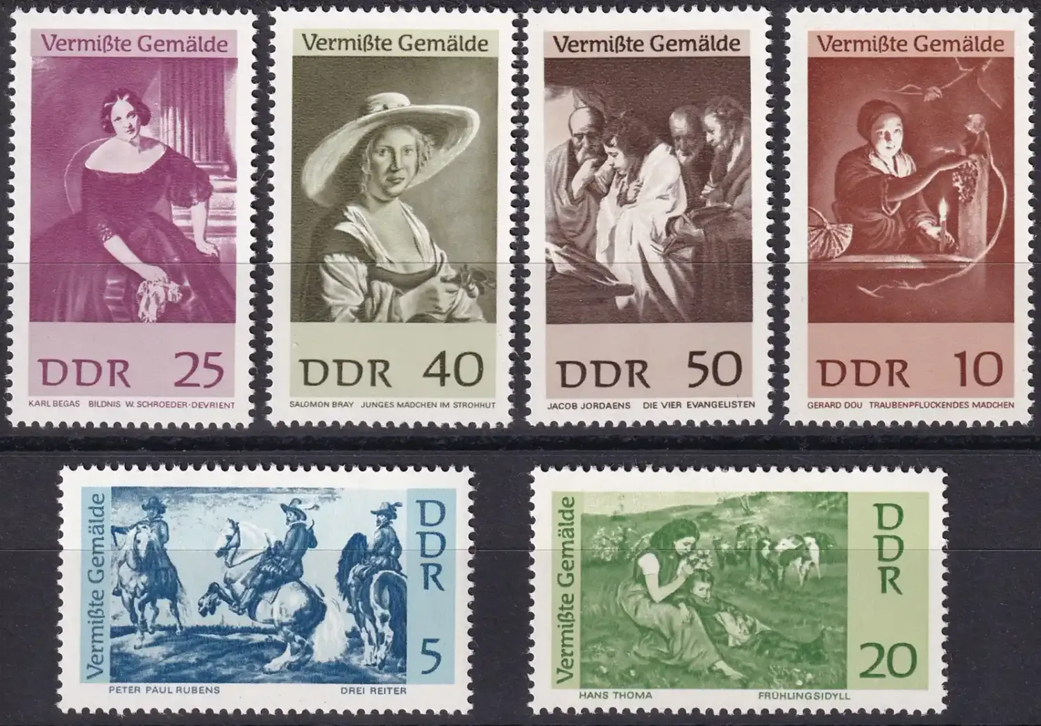Germany East (DDR) 1967 Missing Paintings. MNH(**)