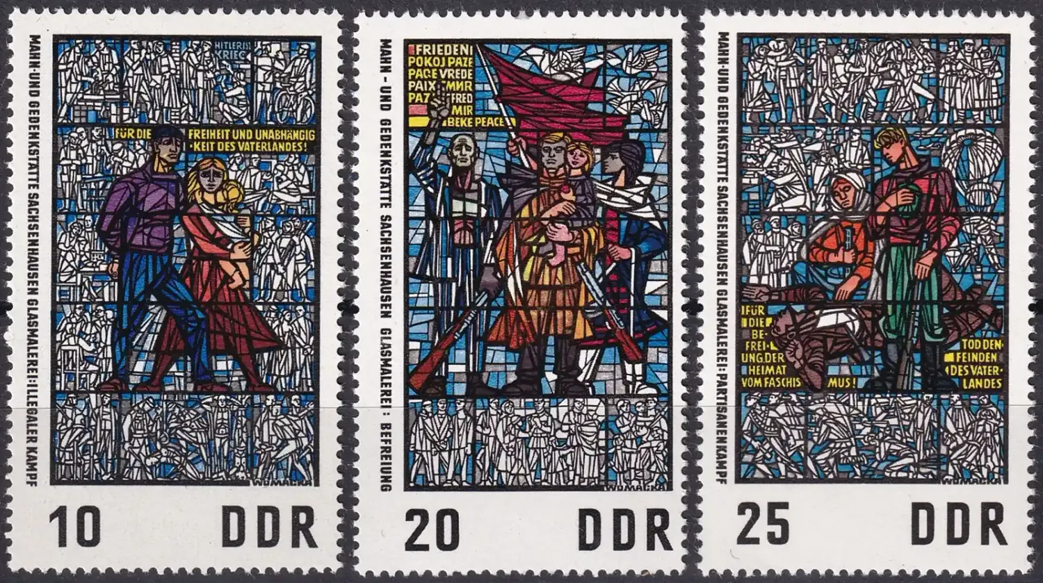 Germany East (DDR) 1968 Stained Glass - In Memory of Sachsenhausen. MNH(**) Germany East (DDR) 1968 Stained Glass - In Memory of Sachsenhausen. MNH(**)