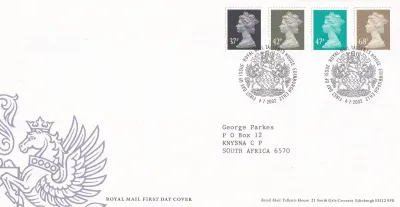 Great Britain 2002 4th July 37p, 42p, 47p, 68p. FDC Great Britain 2002 4th July 37p, 42p, 47p, 68p. FDC