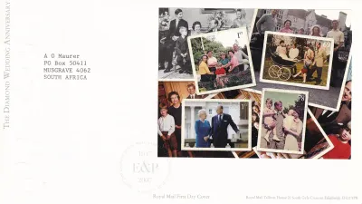 Great Britain 2007 Diamond Wedding. FDC Great Britain 2007 Diamond Wedding. FDC