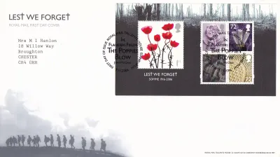 Great Britain 2006 Lest We Forget. FDC Great Britain 2006 Lest We Forget. FDC