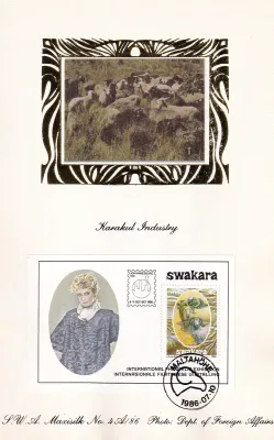 South West Africa 1986 Karakul Fur Industry M/Sheet, Limited Maxi Silk Cover South West Africa 1986 Karakul Fur Industry M/Sheet, Limited Maxi Silk Cover