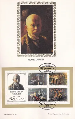 South Africa 1985 F.Oerder/Paintings (ss) Limited Maxi Silk Cover South Africa 1985 F.Oerder/Paintings (ss) Limited Maxi Silk Cover