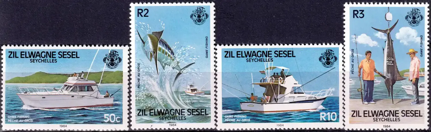 Seychelles (Zil Elwagne Sesel) 1984 Sport Fishing (4v). MNH(**)
