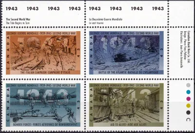 Canada 1993 The 50th Anniv of Second World War (4v), MNH(**) Canada 1993 The 50th Anniv of Second World War (4v), MNH(**)