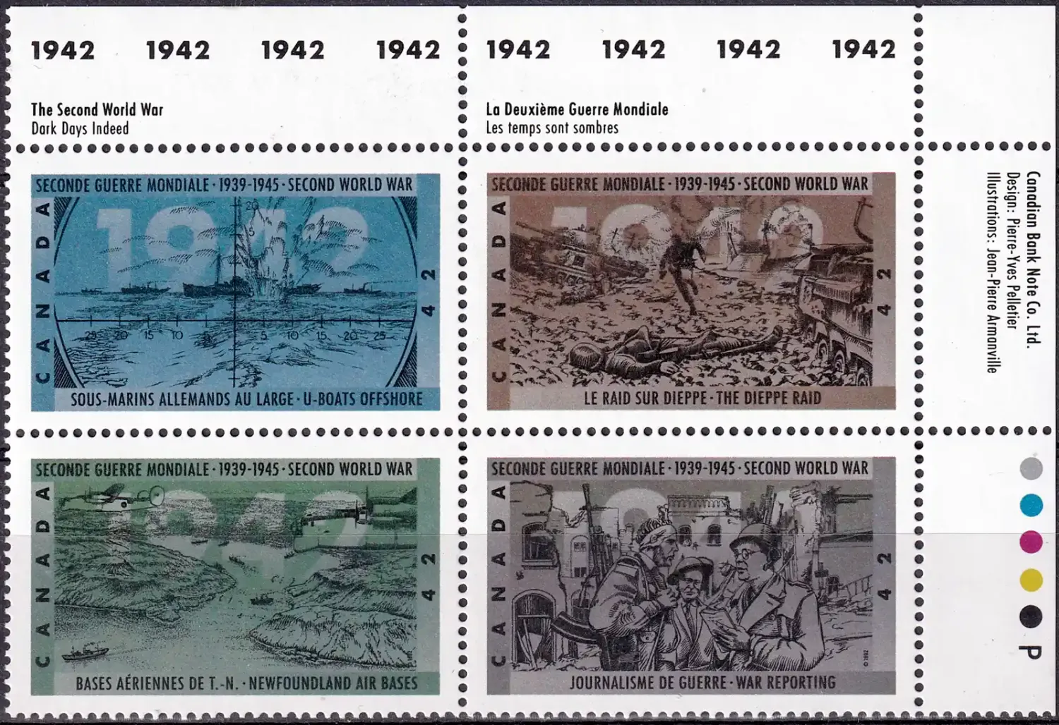Canada 1992 The 50th Anniv of Second World War (4v), MNH(**) Canada 1992 The 50th Anniv of Second World War (4v), MNH(**)