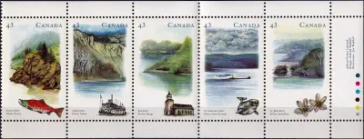 Canada 1993 Canadian Rivers (5v), MNH(**) Canada 1993 Canadian Rivers (5v), MNH(**)