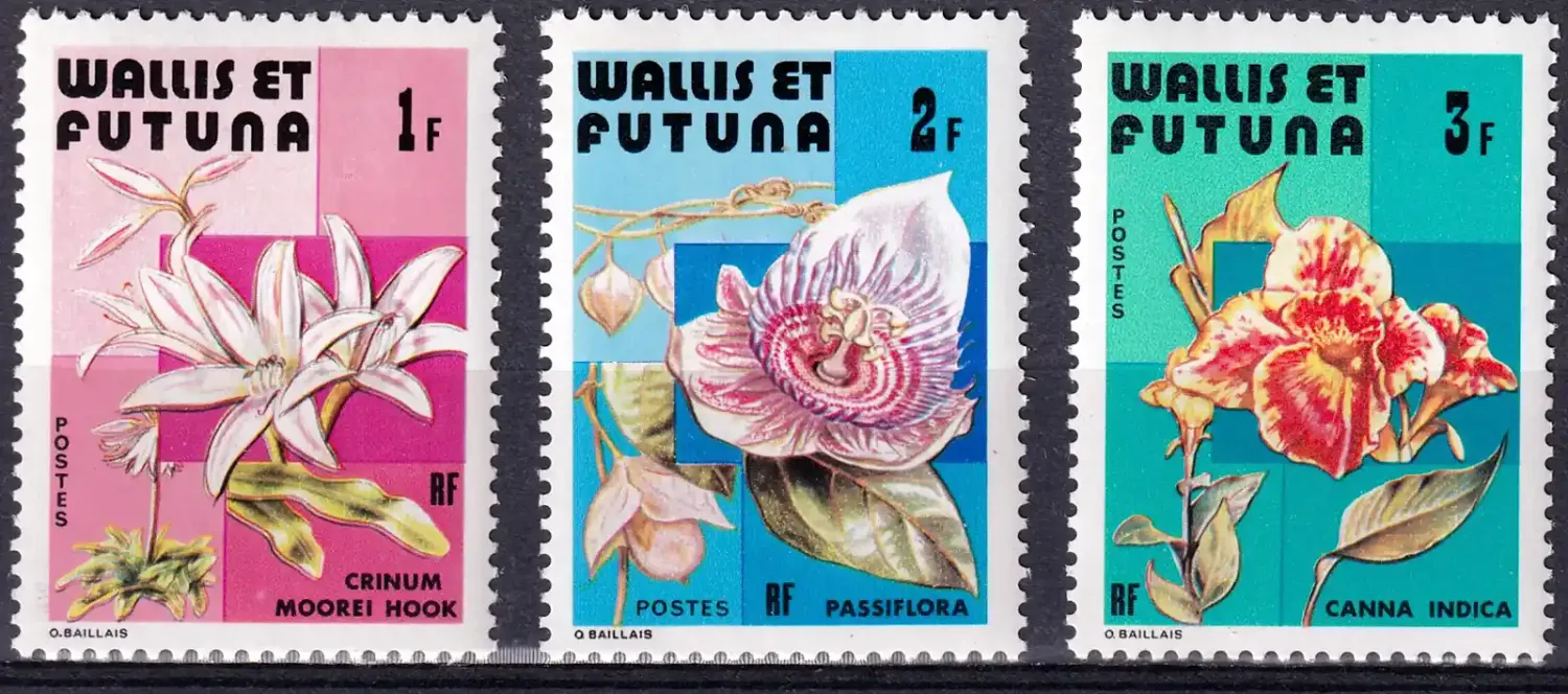 Wallis and Futuna Islands, 1982 Flowers (3v). MNH(**) Wallis and Futuna Islands, 1982 Flowers (3v). MNH(**)