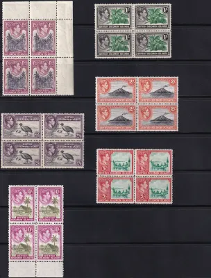 Solomon Islands 1939 -1951 Portrait of King George VI and Local Motives. MNH(**)