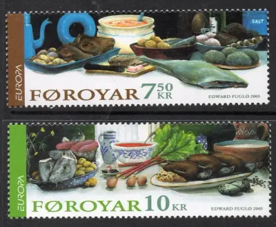 Faroe Islands 2005 Europa, Gastronomy, Healthy Food (2v). MNH(**) Faroe Islands 2005 Europa, Gastronomy, Healthy Food (2v). MNH(**)