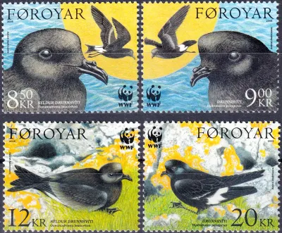 Faroe Islands 2005 WWF Birds. Storm Petrels Seabirds Nature Conservation (4v). MNH(**)