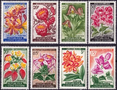 Ivory Coast 1961 Flowers (8v). LH(*) Ivory Coast 1961 Flowers (8v). LH(*)