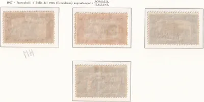 Italian Somaliland 1927 Italian Postage & Not Issued Stamps Overprinted. MNH (**)