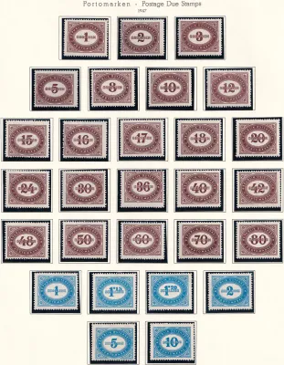 Austria 1947 Numeral Stamps (Postage Due) - With "GROSCHEN" Inscription Across Value. MNH(**) Austria 1947 Numeral Stamps (Postage Due) - With "GROSCHEN" Inscription Across Value. MNH(**)