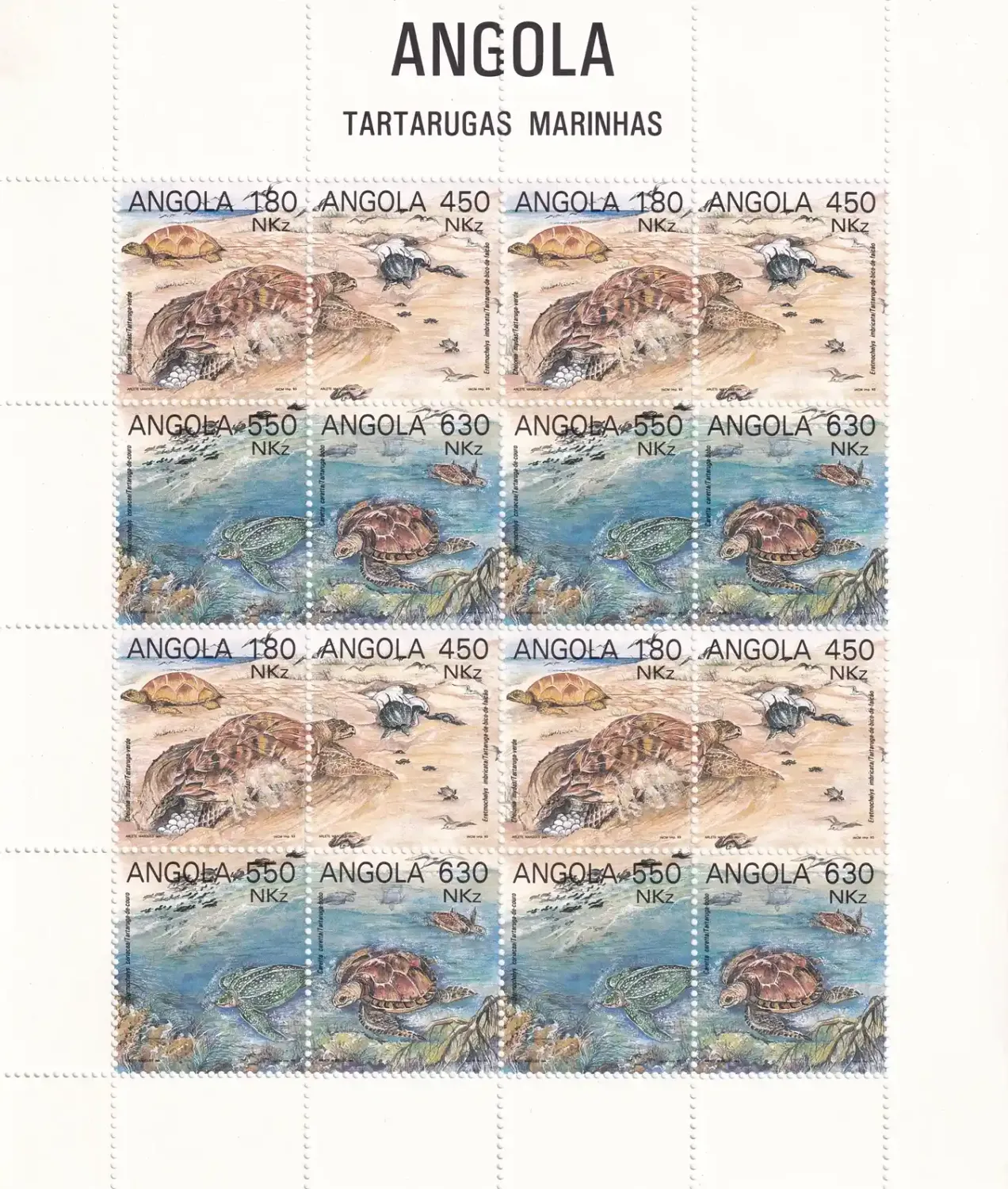 Angola 1993 Sea Turtles. MNH(**) Angola 1993 Sea Turtles. MNH(**)